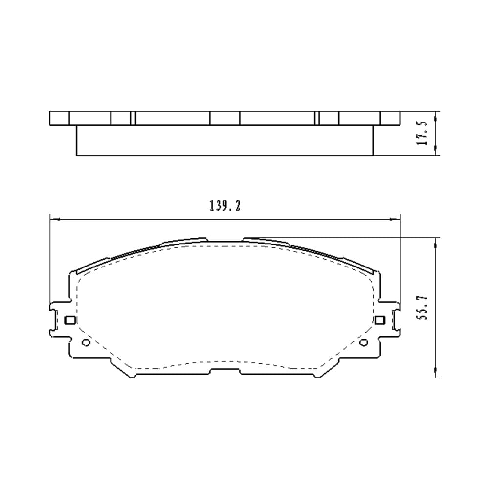 წინა სამუხრუჭე ხუნდი TOYOTA RAV 4 2005-> TOYOTA Corolla 2002->