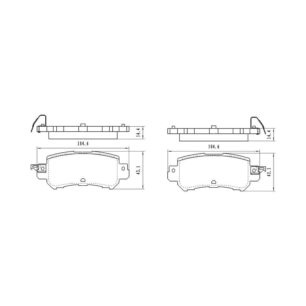 უკანა სამუხრუჭე ხუნდი MAZDA CX-5 2011- MAZDA CX-3 2015-