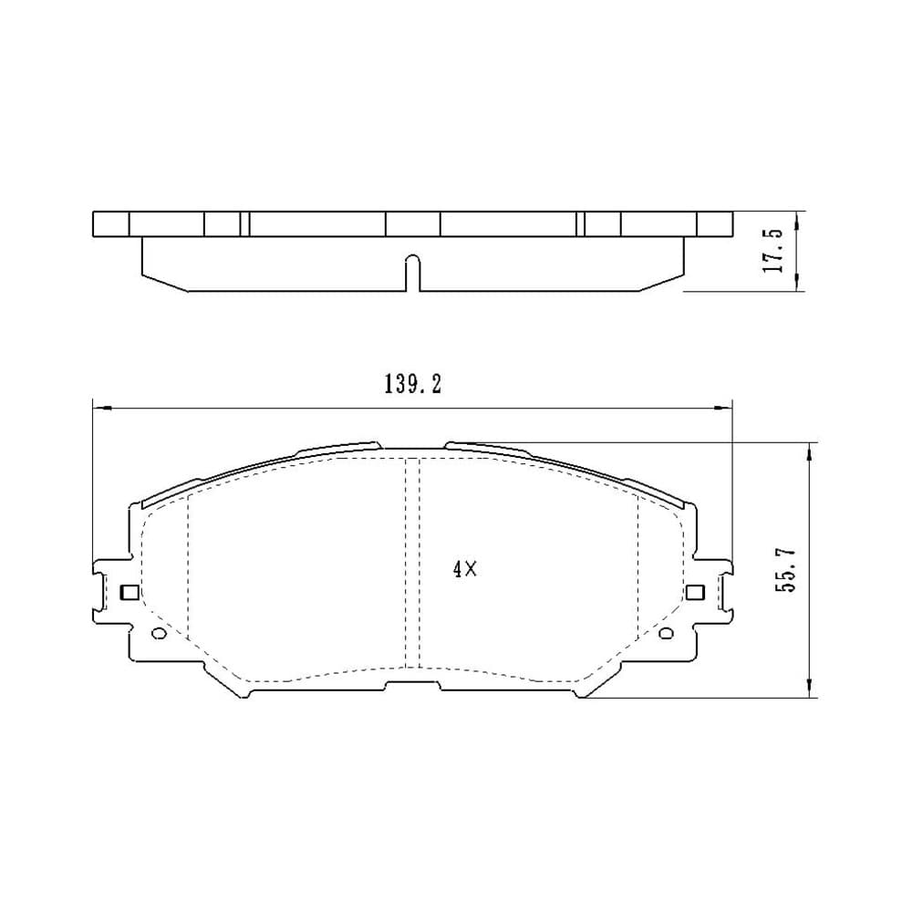 წინა სამუხრუჭე ხუნდი TOYOTA RAV4 III 2005-> TOYOTA Corolla 2013->