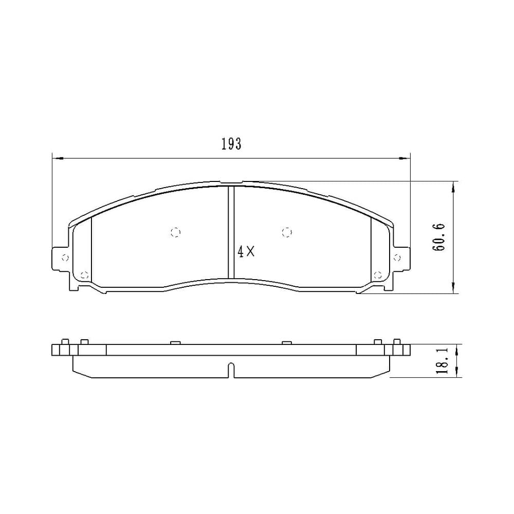 უკანა სამუხრუჭე ხუნდი FORD F-250 2019- 6.2
