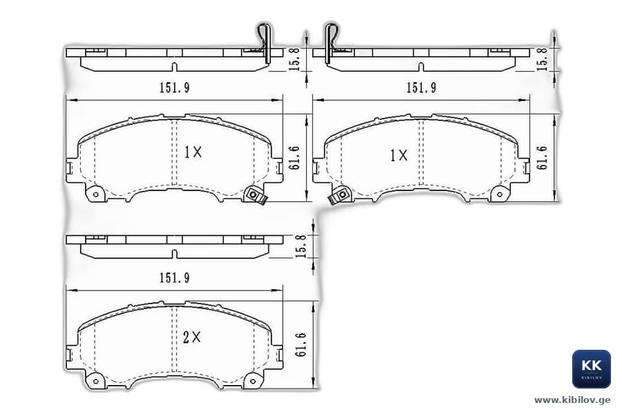 წინა სამუხრუჭე ხუნდი NISSAN X-Trail 2013-> INFINITI Q50 2013->